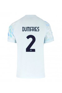 Inter Milan Denzel Dumfries #2 Jalkapallovaatteet Vieraspaita 2025-26 Lyhythihainen